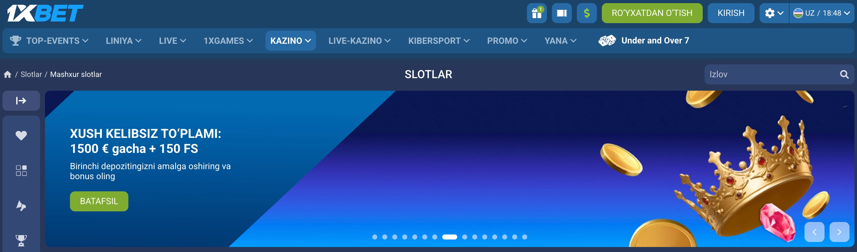 1xBet Casino UZ – Bet Builder sport tikish onlayn kazino 2026