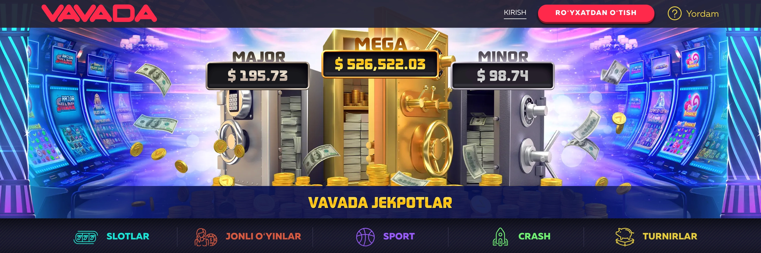 Vavada Casino UZ – minimalist onlayn kazino crash o'yinlari 2026