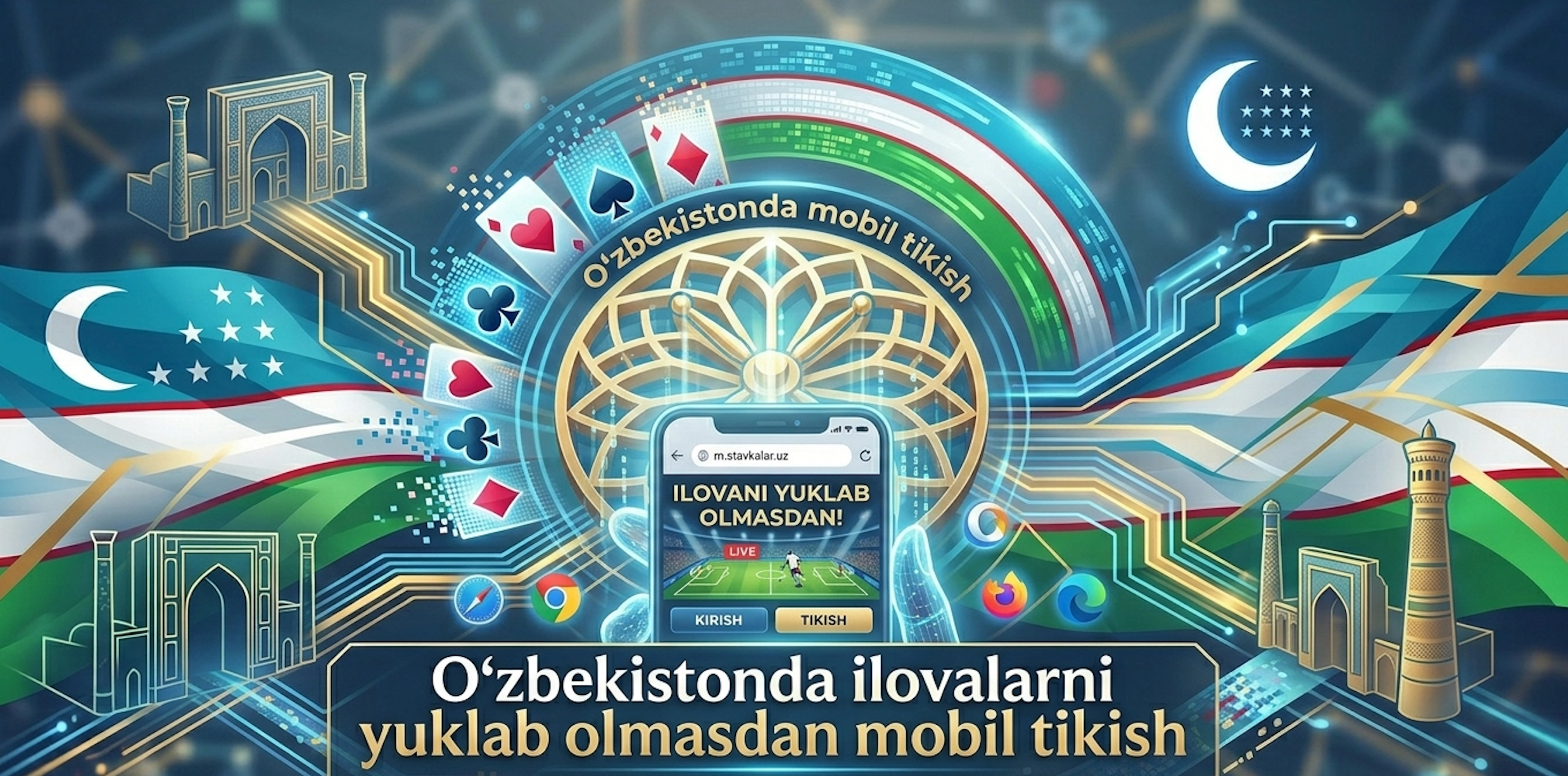 Casino onlayn UZ mobil tikish – ilova yuklamasdan brauzer 2026